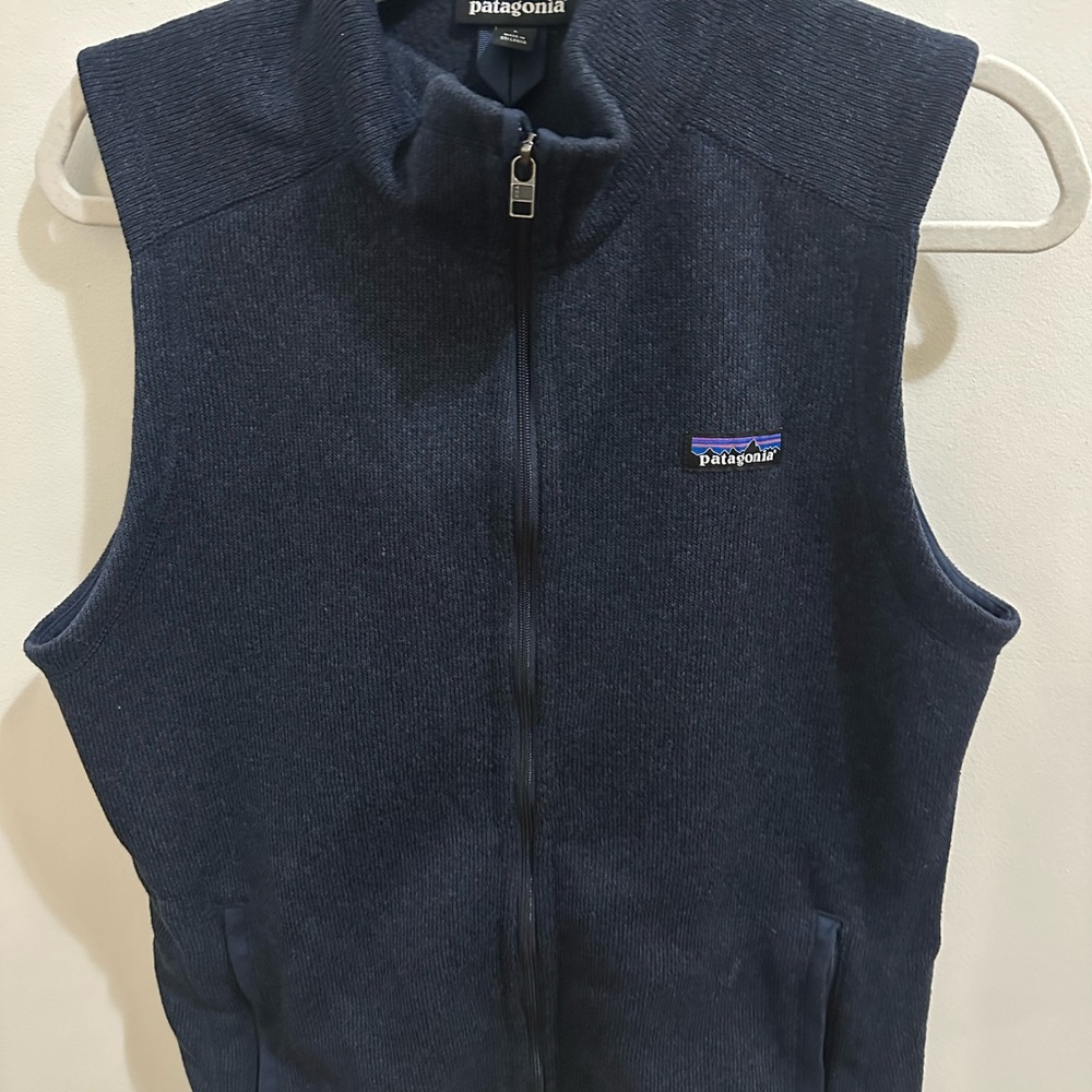 Patagonia Navy Blue Fleece Jacket with Logo